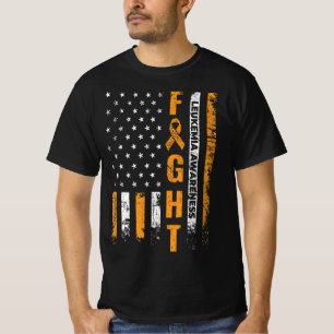 Kampf USA Flag Leukemia Awareness Cancer Survivor T-Shirt