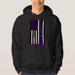 Kampf USA Flagge Bauchspeicheldrüsenkrebs Aufkläru Hoodie