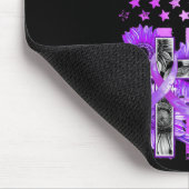 Kampf USA Flagge Sonnenblumen Christlich Überdosie Mousepad (Ecke)