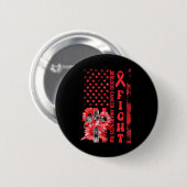 Kampf USA Flaggen Sonnenblumen Christlicher Blutkr Button (Vorne & Hinten)