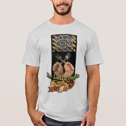 Kampf-verarbeitete Unternehmensnahrung Dictocrats; T-Shirt (Vorderseite)