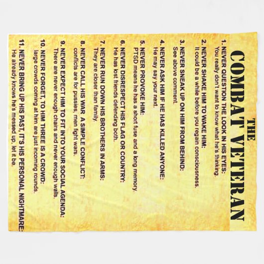 KAMPF VETERAN FLEECEDECKE (Vorderseite (Horizontal))