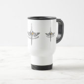 Kampf Veteran-Wickiger Flügelschädel mit Dagger Reisebecher (VorderseiteRechts)