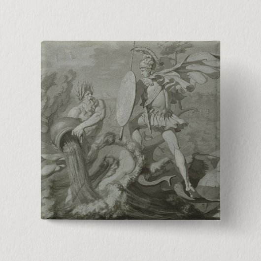 Kampf von Achilleus mit dem Fluss Scamander Button (Vorderseite)