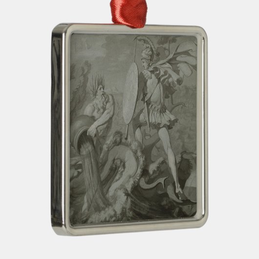 Kampf von Achilleus mit dem Fluss Scamander Ornament Aus Metall (Rechts)