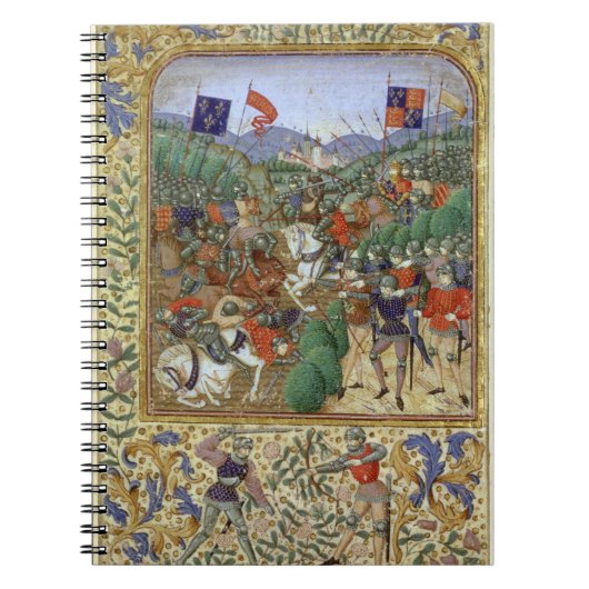 Kampf von Agincourt, am 25. Oktober 1415 (w/c auf Notizblock (Vorderseite)