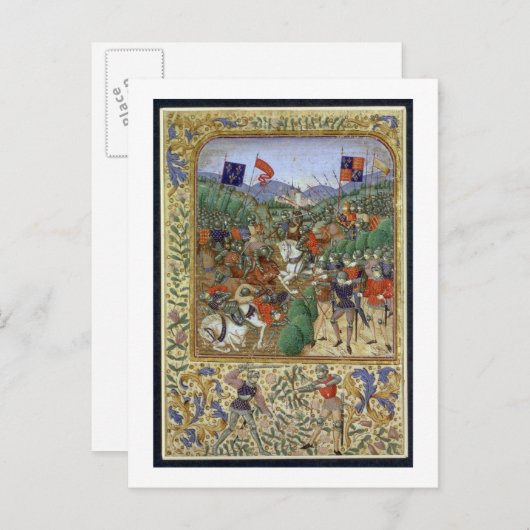 Kampf von Agincourt, am 25. Oktober 1415 (w/c auf Postkarte (Vorne/Hinten)