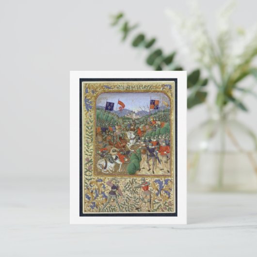 Kampf von Agincourt, am 25. Oktober 1415 (w/c auf Postkarte (Stehend Vorderseite)