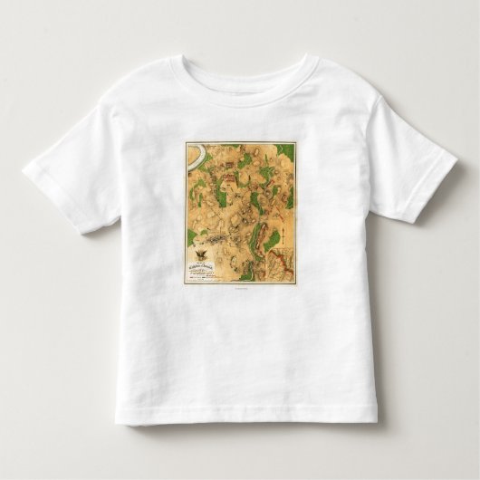 Kampf von Antietam - ziviler Kriegs-panoramische Kleinkind T-shirt (Vorderseite)
