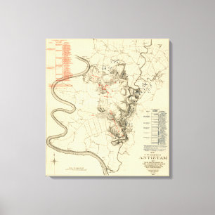 Kampf von Antietam - ziviler Kriegs-panoramische Leinwanddruck