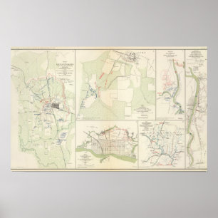 Kampf von Bayou Fourche Korinths Iuka Poster