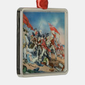 Kampf von Bunker Hill-Szene - Charlestown, MA Silbernes Ornament (Rechts)