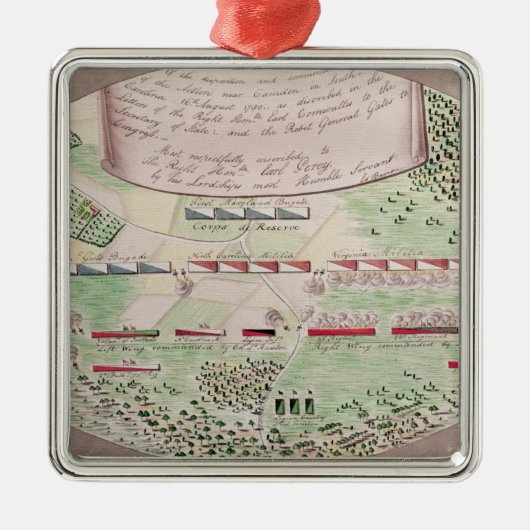 Kampf von Camden, 1780 Silbernes Ornament (Vorne)