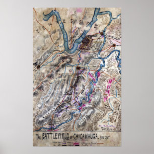 Kampf von Chickamauga - ziviler Poster