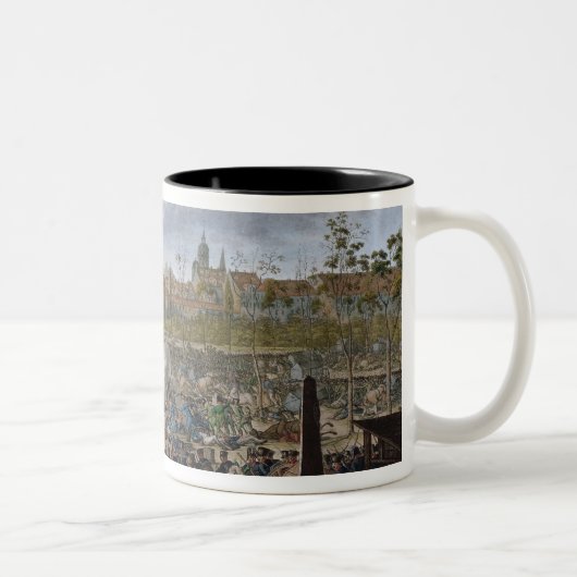 Kampf von Leipzig, am 19. Oktober 1813 Zweifarbige Tasse (Rechts)