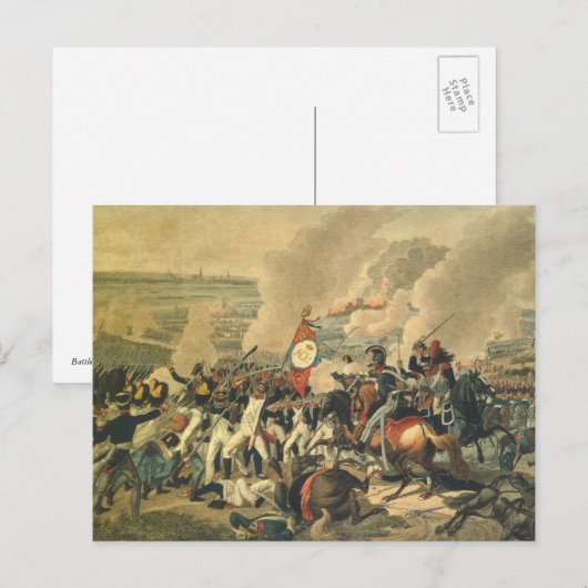 Kampf von Leipzig Postkarte (Vorne/Hinten)