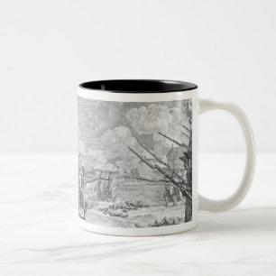 Kampf von Lexington, von 'Recueil d'Estampes Zweifarbige Tasse