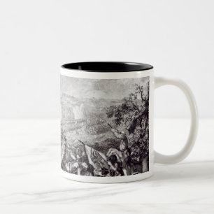 Kampf von Lobositz, am 1. Oktober 1756 Zweifarbige Tasse