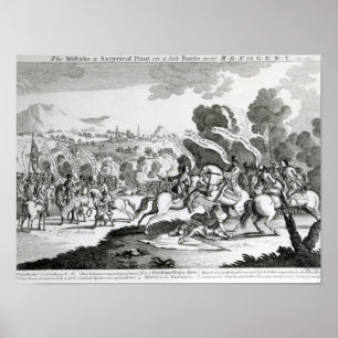 Kampf von Minden, am 1. August 1759 Poster