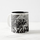 Kampf von Monterey Zweifarbige Tasse (Vorderseite Links)