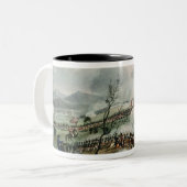 Kampf von Nivelle, graviert von Thomas Zweifarbige Tasse (Vorderseite Links)