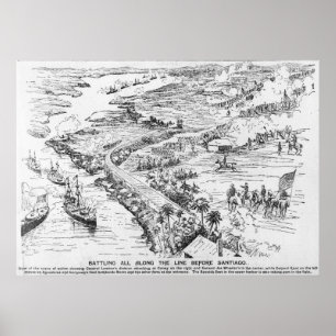 Kampf von Santiago Poster