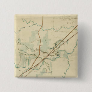 Kampf von Stein-Fluss- ziviler Krieg panoramisch Button