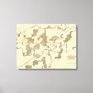 Kampf von Stein-Fluss- ziviler Krieg panoramisch Leinwanddruck