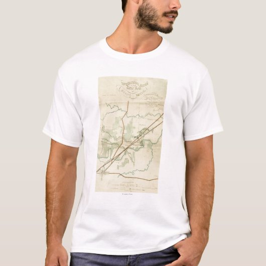 Kampf von Stein-Fluss- ziviler Krieg panoramisch T-Shirt (Vorderseite)