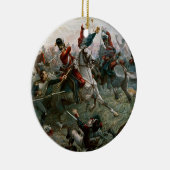 Kampf von Waterloo 1898 am 18. Juni 1815 (Farbe L Keramikornament (Rechts)