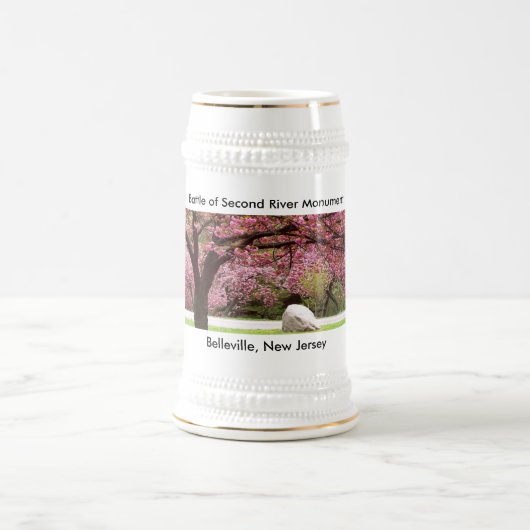 Kampf von zweitem Fluss Stein Bierglas (Mittel)