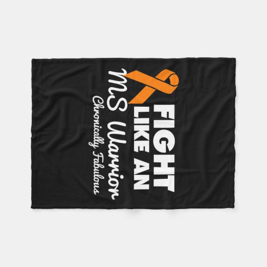 Kampf wie ein Frau Warrior Awareness Multiple Scle Fleecedecke (Vorderseite (Horizontal))