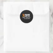 Kampf wie ein Frau Warrior Awareness Multiple Scle Runder Aufkleber (Tasche)