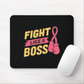 Kampf wie ein rosa Bossrosa-Ribbon-Boxing Brustkre Mousepad (Mit Mouse)