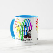 Kampf wie ein Zebra Ehlers-Danlos Bewusstsein Tasse (Vorderseite Links)