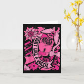 Kampf wie eine Königin Frauen Brustkrebs-Krieg Karte (Gelbe Blume)