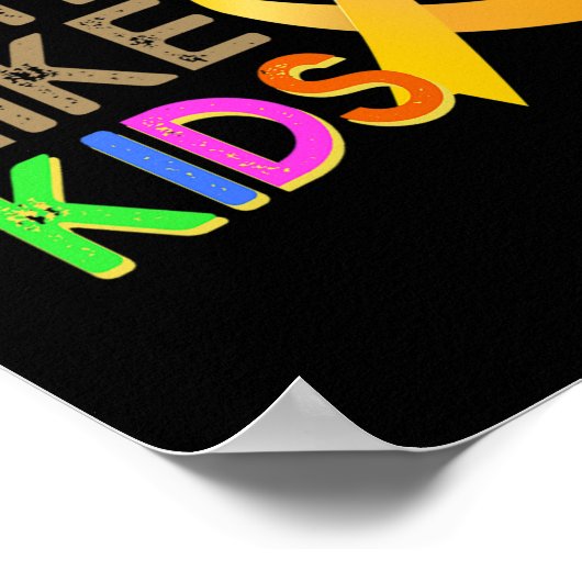 Kampf wie Kinder Kinder Krebs Bewusstsein Monat Y Poster (Ecke)