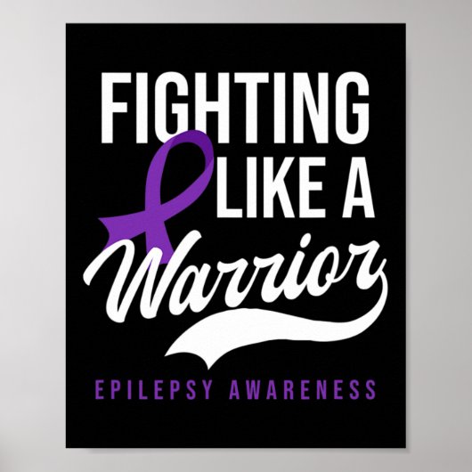Kampf wie Krieger-Design Epilepsie Bewusstsein Poster (Vorne)