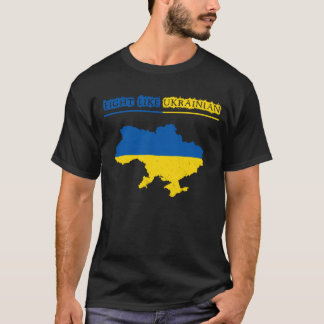 Kampf wie Ukrainer mit Nationalflagge T-Shirt