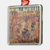 Kampf zwischen Darius und Alexander der Große Ornament Aus Metall (Links)