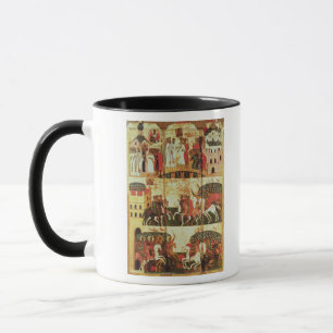 Kampf zwischen dem Novgorodians und dem Suzdalians Tasse