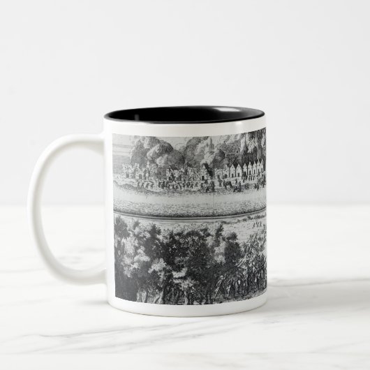 Kampf zwischen den Buccaneers Zweifarbige Tasse (Links)