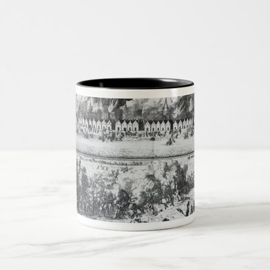 Kampf zwischen den Buccaneers Zweifarbige Tasse (Mittel)