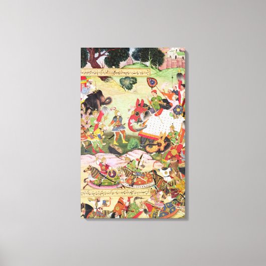 Kampf zwischen den Kräften Persiens und Turans Leinwanddruck (Vorderseite)