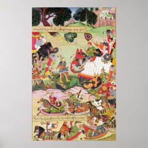 Kampf zwischen den Kräften Persiens und Turans Poster