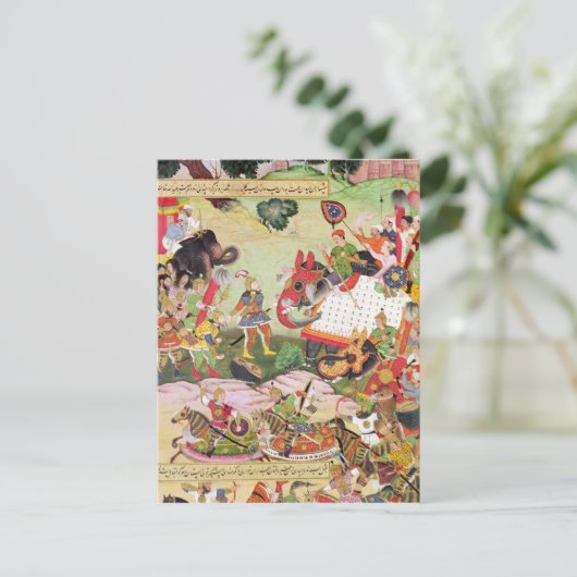 Kampf zwischen den Kräften Persiens und Turans Postkarte (Stehend Vorderseite)