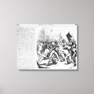 Kampf zwischen den Republikanern u. dem Parlament Leinwanddruck