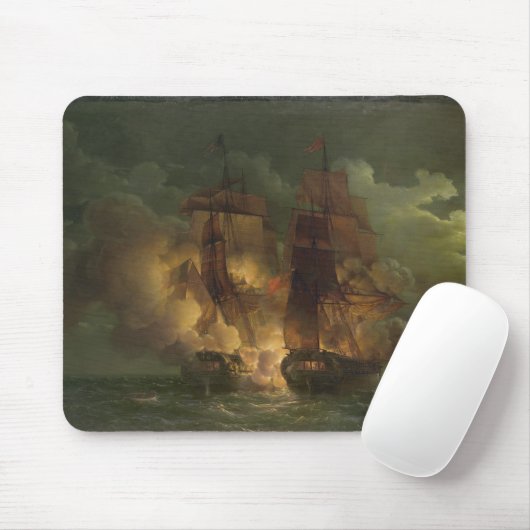 Kampf zwischen der französischen Fregatte Mousepad (Mit Mouse)
