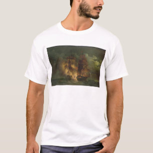 Kampf zwischen der französischen Fregatte T-Shirt