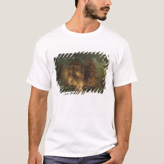 Kampf zwischen der französischen Fregatte T-Shirt (Vorderseite)